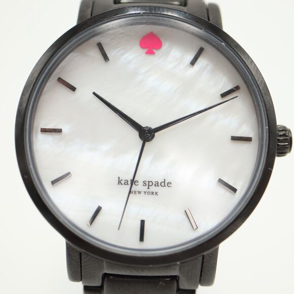 Kate Spade Ladies 34mm MOP Womens Watch Black Stainless Steel with New Battery main image 5